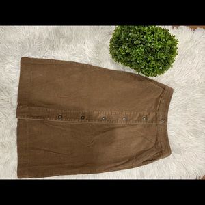 Brown Skirt with Pockets